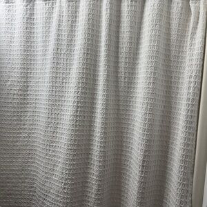Classic White Textured Shower Curtain
